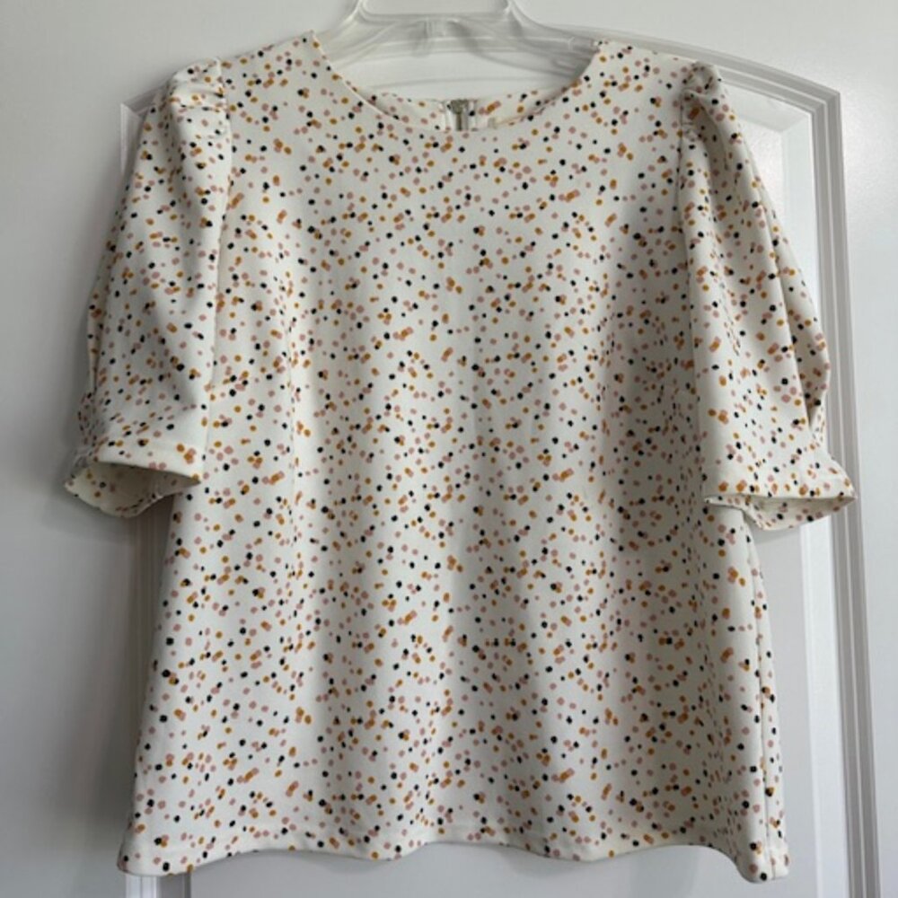 Melloday Women's Puff Sleeve Top Sz M